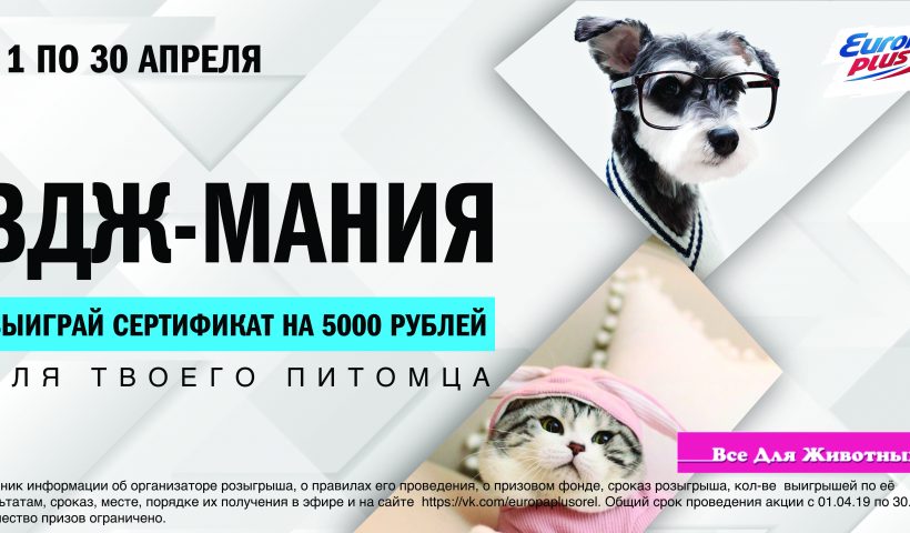 1 апреля в программе ОрелOnline на «Европе плюс Орел» стартовала игра «ВДЖ-мания»